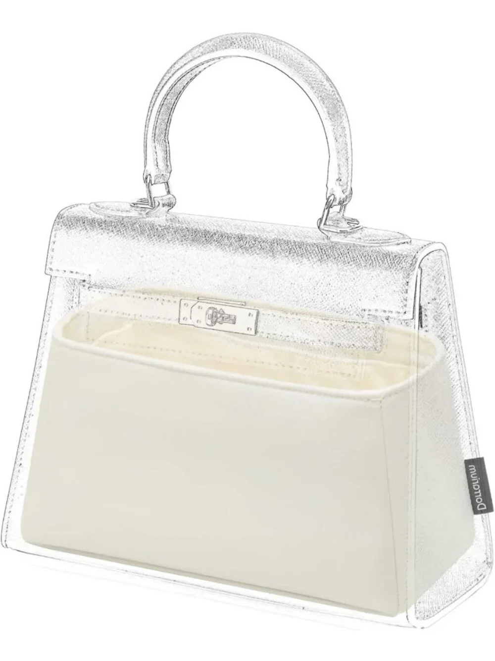 Luxury Silk Purse Organizer Insert for Designer Bags, Non-Slip Divider & Shaper